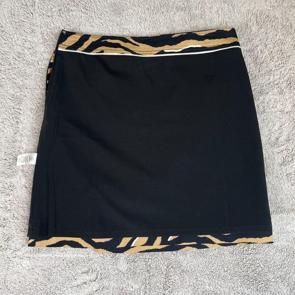 Talbots Women's Size 8 Zebra Animal Print Cotton A Line Mini NEW Skirt Mobwive - Picture 3 of 10